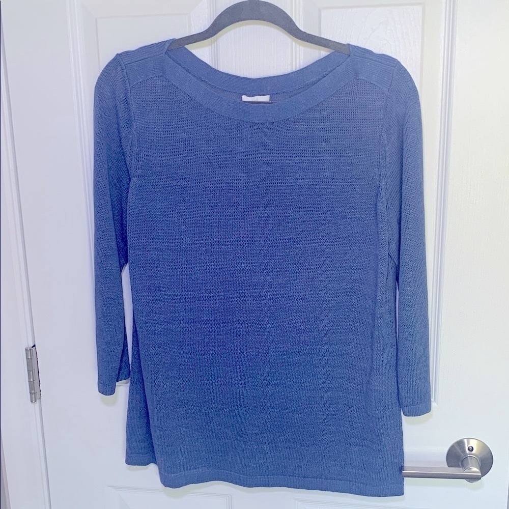 J Jill lightweight linen blend sweater blue size medium